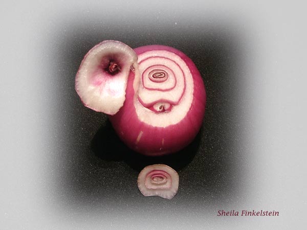 red onion photo after desaturation